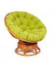 Кресло-качалка "PAPASAN" w 23/01 B / с подушкой / Cognac (коньяк), флок Олива, 23 в Луганске, ЛНР