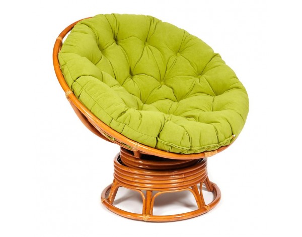 Кресло-качалка "PAPASAN" w 23/01 B / с подушкой / Cognac (коньяк), флок Олива, 23 в Луганске, ЛНР