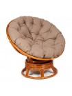 Кресло-качалка "PAPASAN" w 23/01 B / с подушкой / Cognac (коньяк), экошерсть Коричневый, 1811-5 в Луганске, ЛНР
