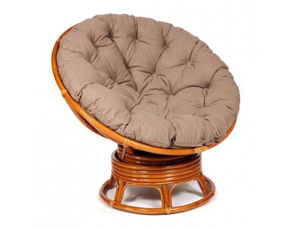 Кресло-качалка "PAPASAN" w 23/01 B / с подушкой / Cognac (коньяк), экошерсть Коричневый, 1811-5 в Луганске, ЛНР